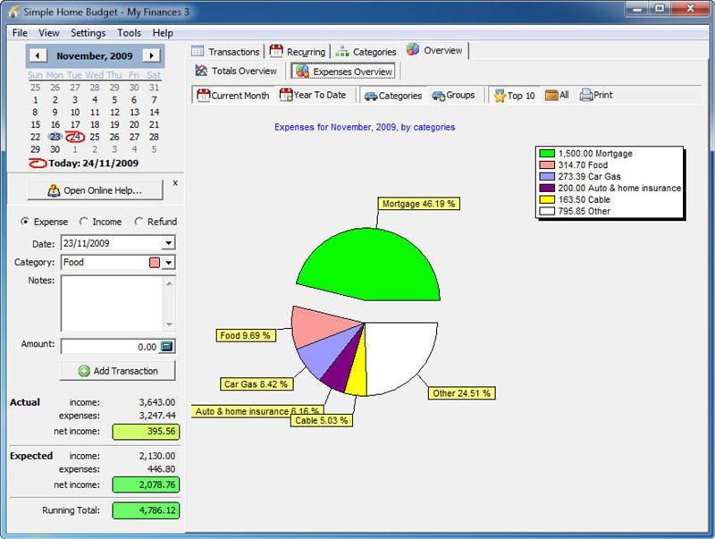 Simple Home Budget - Overview (licensed)