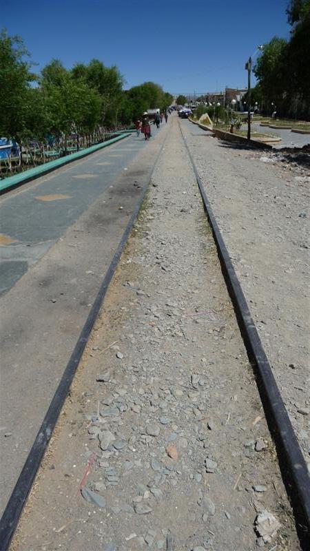 The disused railway into Argentina