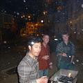 Rare shot of Max with no hat (Brad & Adam behind)