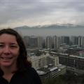 On top of the city, looking down on pollution