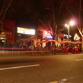 Main street in Bella Vista at night