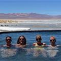 Everyone but Victoria in hot spring