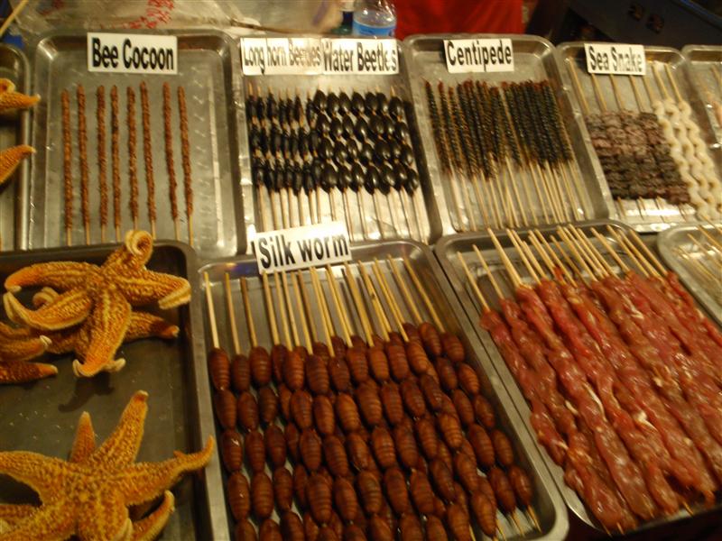The creepy crawlers at the Wangfujing night market