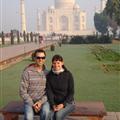 Hanging out infront of the Taj Mahal 