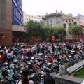 People!  People everywhere, downtown Shanghai