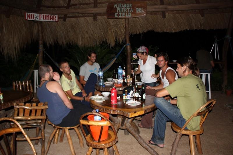 Hanging out at the hostel 
