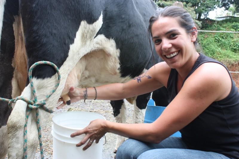 Debb Milking Away