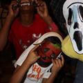 Orphan kids dressed up for Halloween