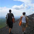 Hiking up Cerro Negro volcano