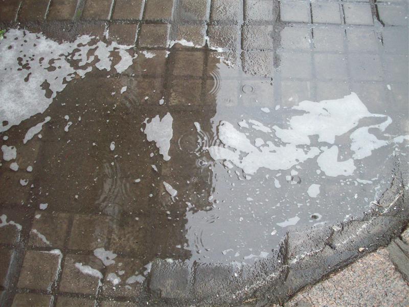 Puddle downtown Harbin, far from our apartment