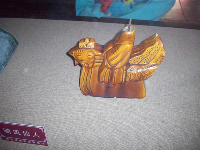 Headless roof accent piece-display of restoration process