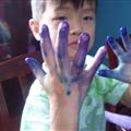 Getting his hands dirty