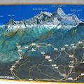 Mapa de Annapurna: llegamos hasta donde dice ABC / Map of Annapurna: we walked up to where it reads ABC