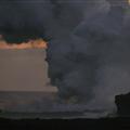 lava hitting Ocean, Puna