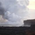 lava hitting Ocean, Puna